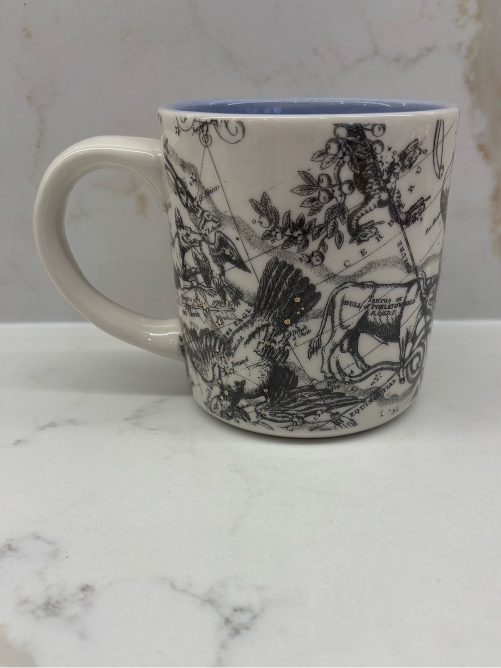 Anthropologie Salt and Earth Astrology Constellation Zodiac Mug Periwinkle